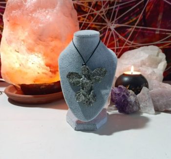 Ciondolo Orgonite Fata 20 cm 2 Ali - 21 gr.