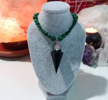 Orgonite MAGNETITE - MALACHITE pendente 8 gr. peso