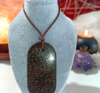 Ciondolo in orgonite Foglio militare CHIP DI FERRO PICCOLO 30 gr.