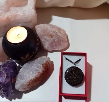 Ciondolo Dodecagono Orgonite CHIP DI FERRO PICCOLO 18 gr.