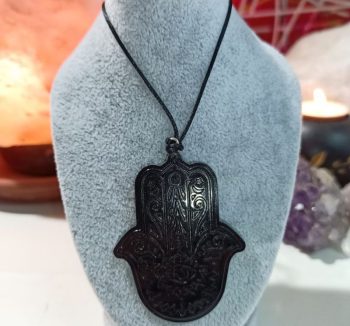 Ciondolo Magnetite Orgonite l'hamsa